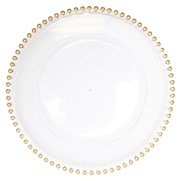 gold beaded plate