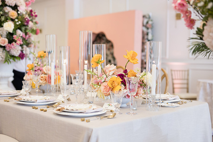 Micro weddings - display of tableset at the andolina.